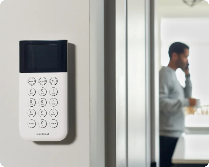 Keypad on wall