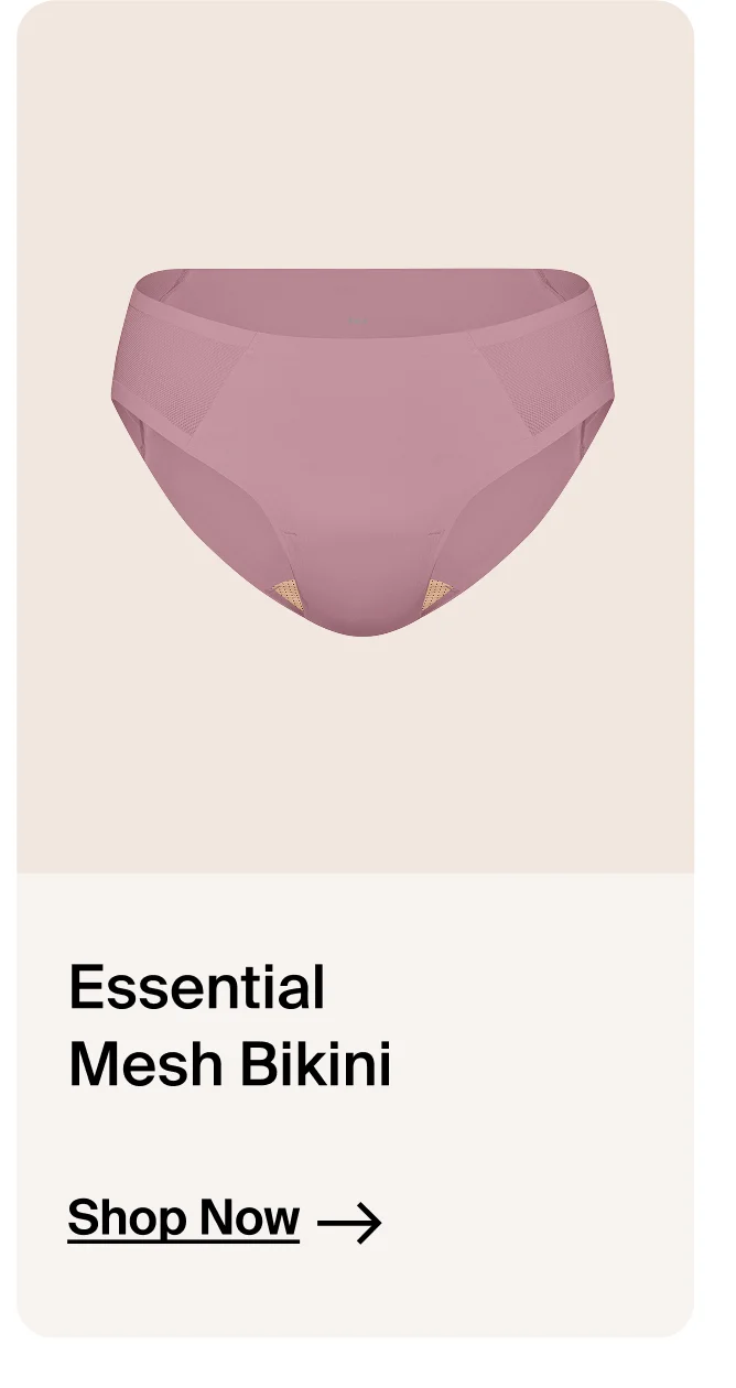 Essential Mesh Bikini. Shop Now→