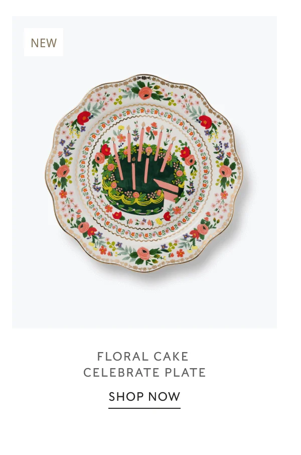 NEW | FLORAL CAKE CELEBRATE PLATE | SHOP NOW
