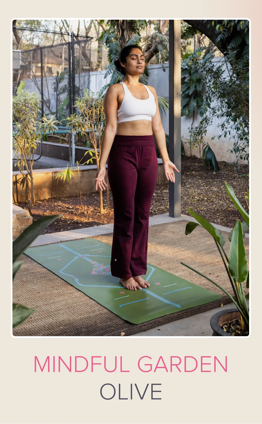 Mindful Garden Yoga Mat - Olive