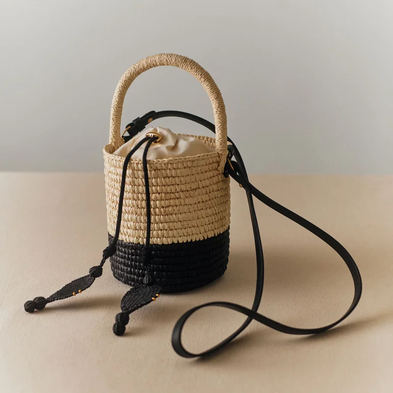 Straw Bucket Bag