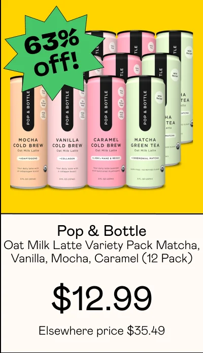 Oat Milk Latte Variety Pack Matcha, Vanilla, Mocha, Caramel (12 Pack)