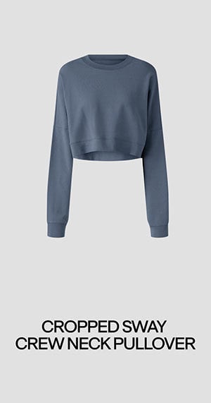 cropped sway pullover - bluestone