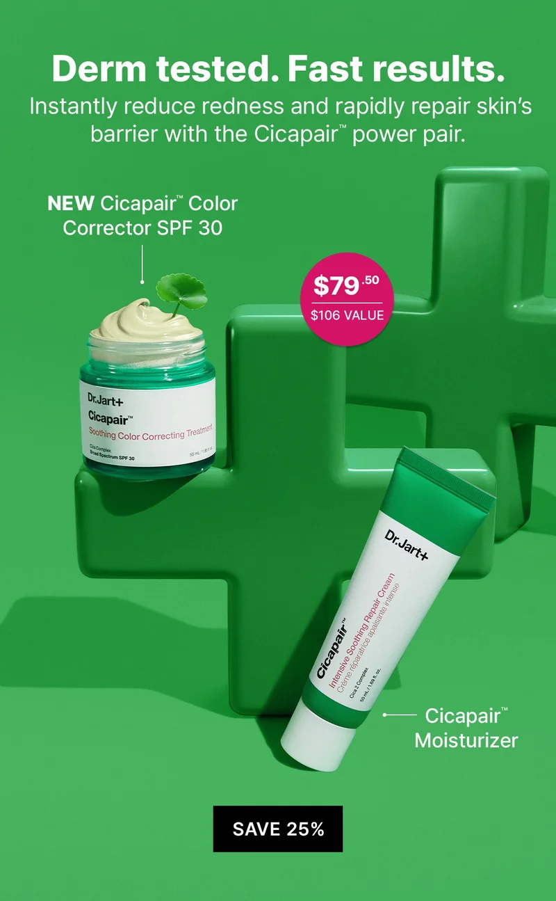 Calling all sensitive skin types. Get 3 free Cicapair full sizes with orders $65+.