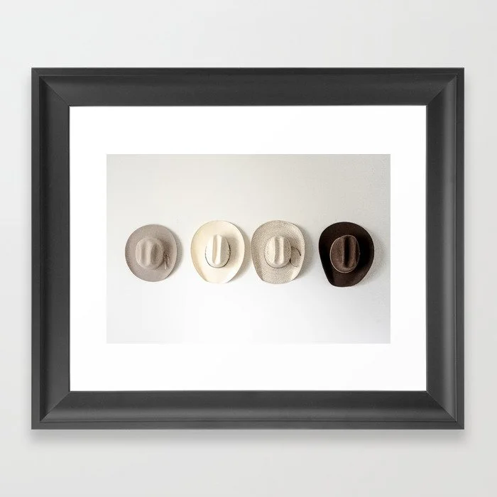Cowboy Hat Wall Framed Art Print Framed Art Print