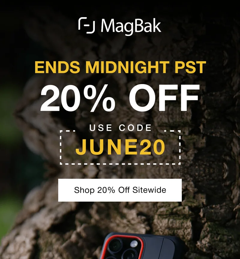 Ends midnight PST - 20% off with code JUNE20