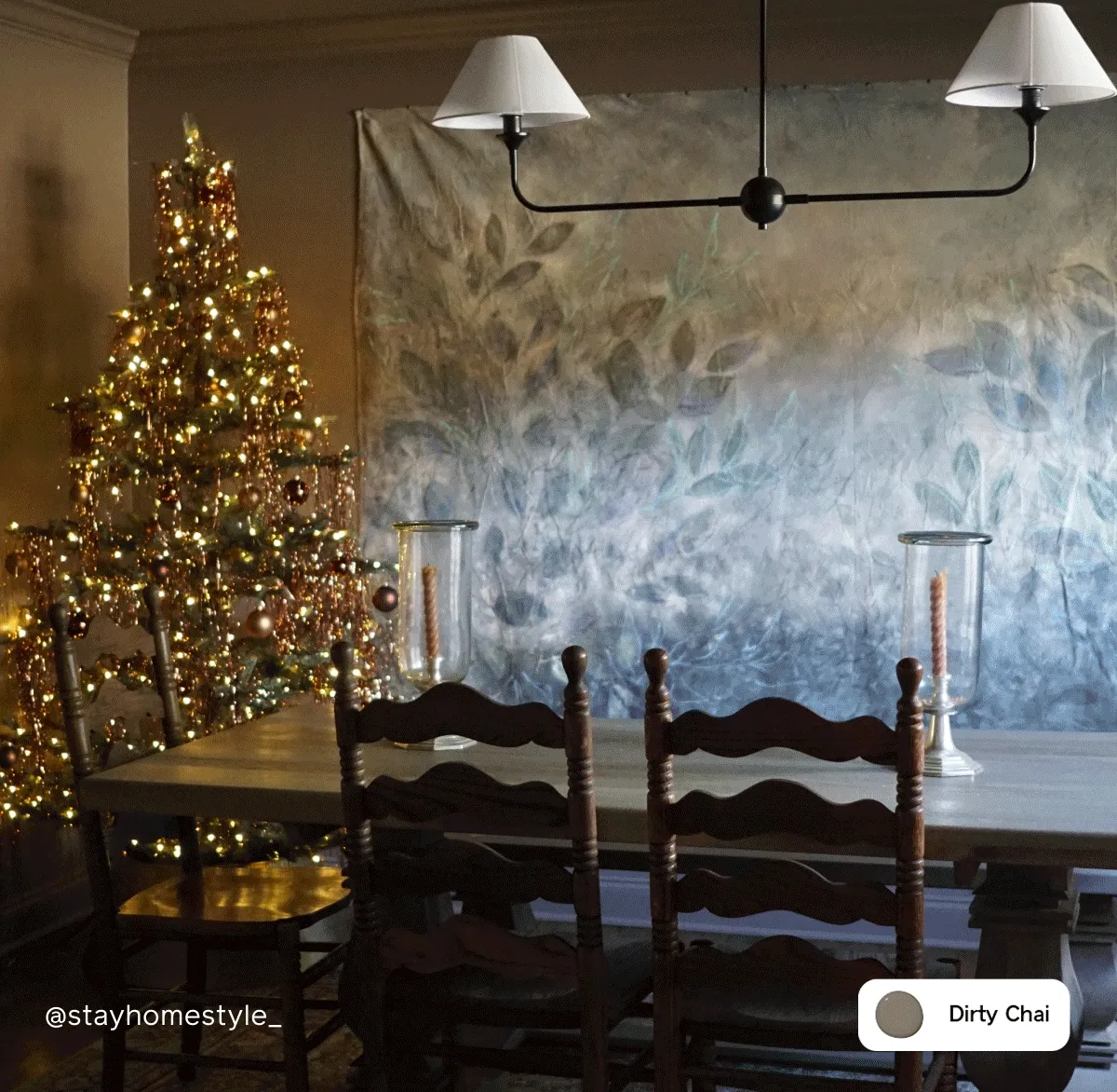 Gif of Clare painted holiday spaces featuring Dirty Chai, Classic, Good as Gold and Baby Soft