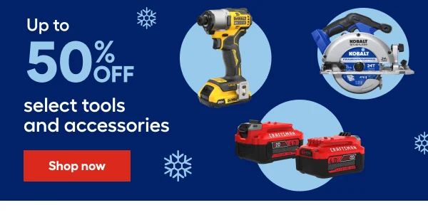 Up to 50% OFF select tools and accessories.