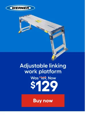 WERNER. Adjustable linking work platform. Was $169, Now $129.