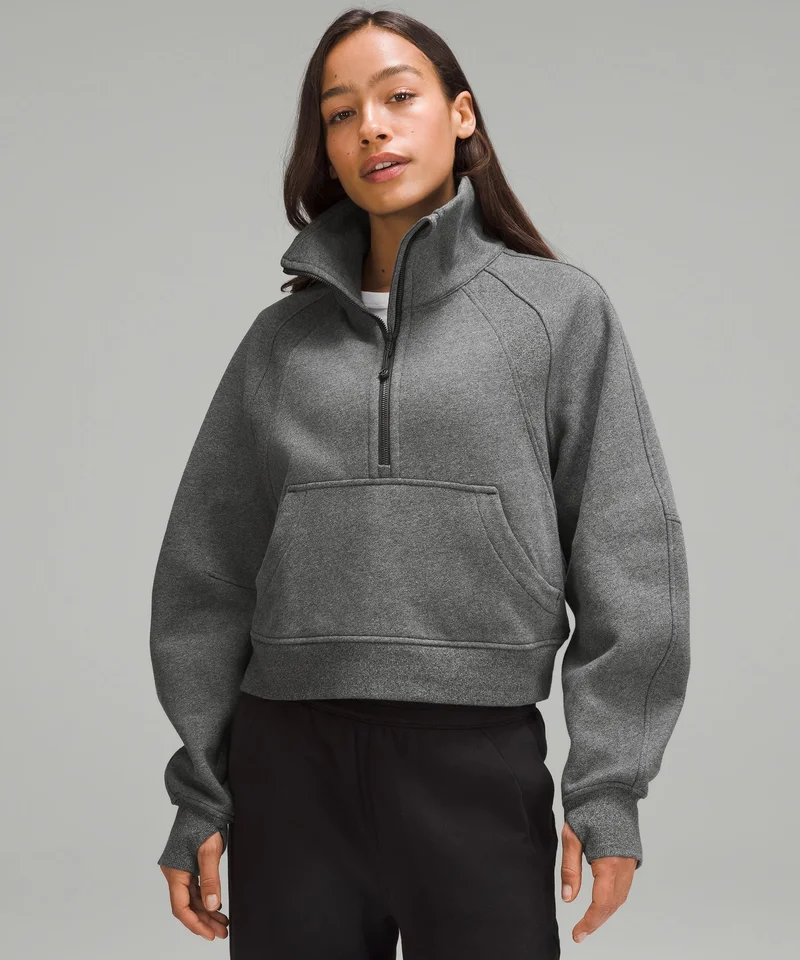 Scuba Oversized Funnel-Neck Half Zip