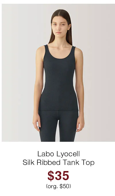 Shop Labo Lyocell Silk Ribbed Tank Top