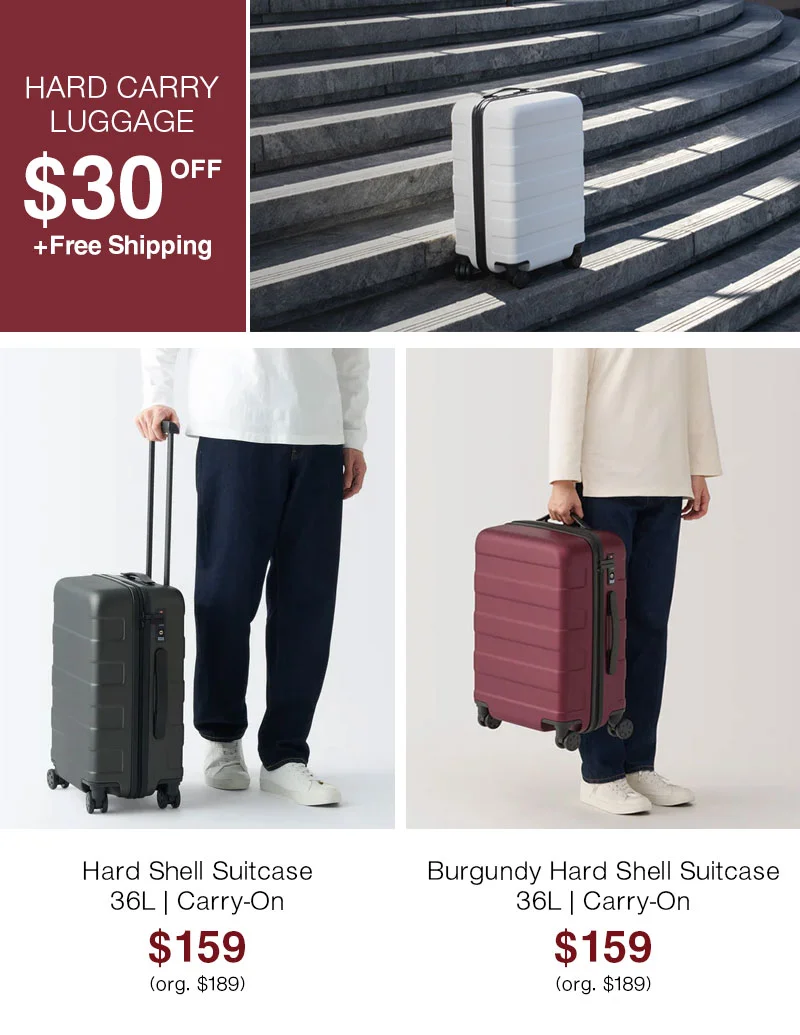 Online Only: Hard Carry Luggage $30 OFF + Free Shipping