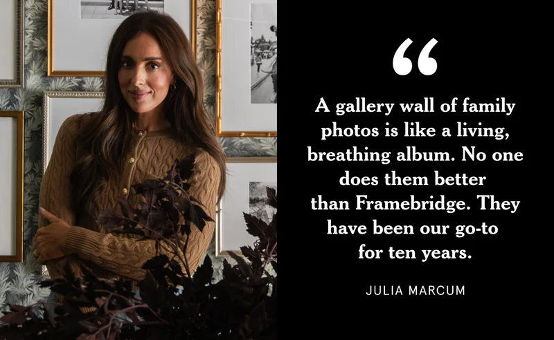 A gallery wall of family photos is like a living, breathing album.