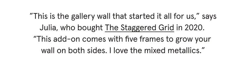 This is the gallery wall that started it all for us.