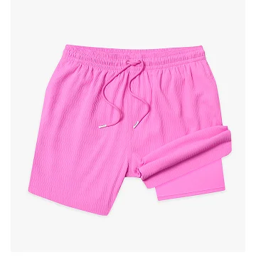 Textured Lined Swim Trunk: The Flamingo Fizzes