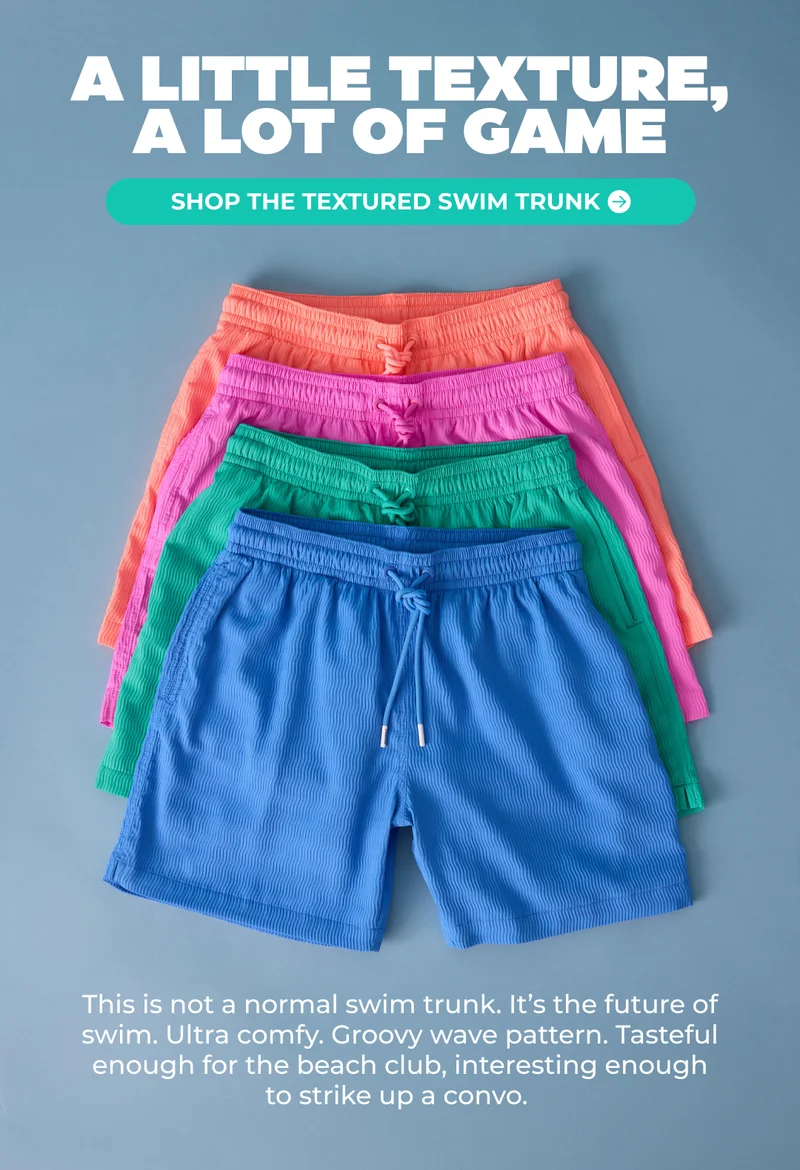 A LITTLE TEXTURE, A LOT OF GAME: Shop The Textured Swim Trunk