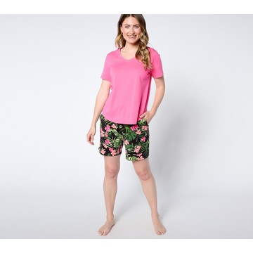 Cuddl Duds Cotton Core T-Shirt and Short Lounge Set