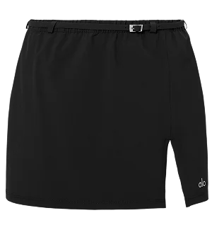 Cropped Connection Skirt - black