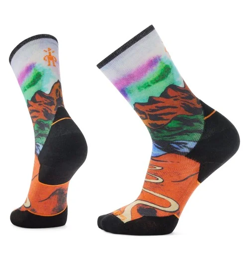 Trail Run Singletrack Print Crew Socks