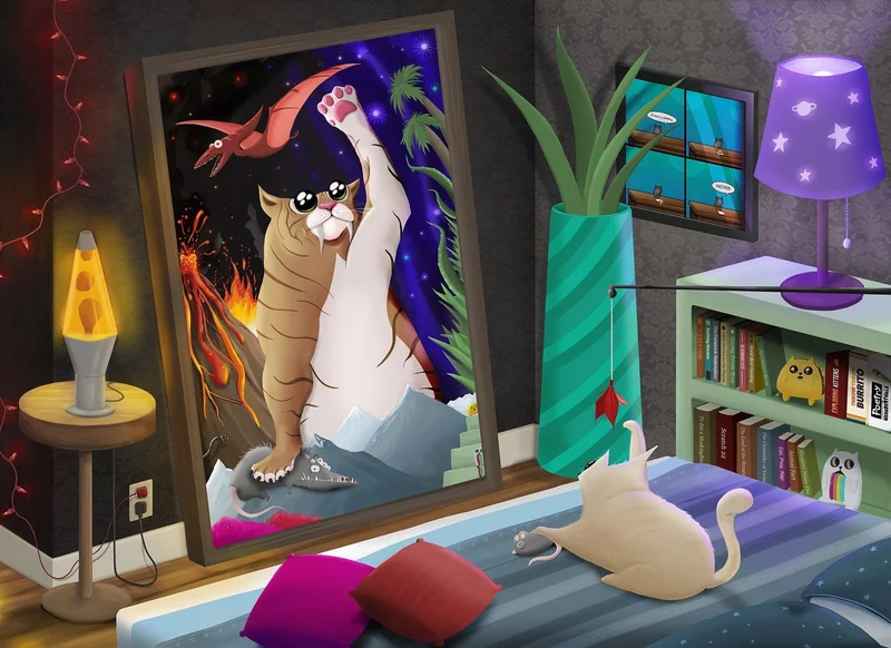 Image of Cat in the Mirror