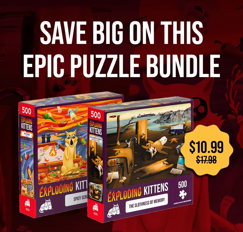 SAVE BIG ON THIS EPIC PUZZLE BUNDLE | SPICY SCREAM | THE SLOTHNESS OF MEMORY | $10.99 slash $17.98 |
