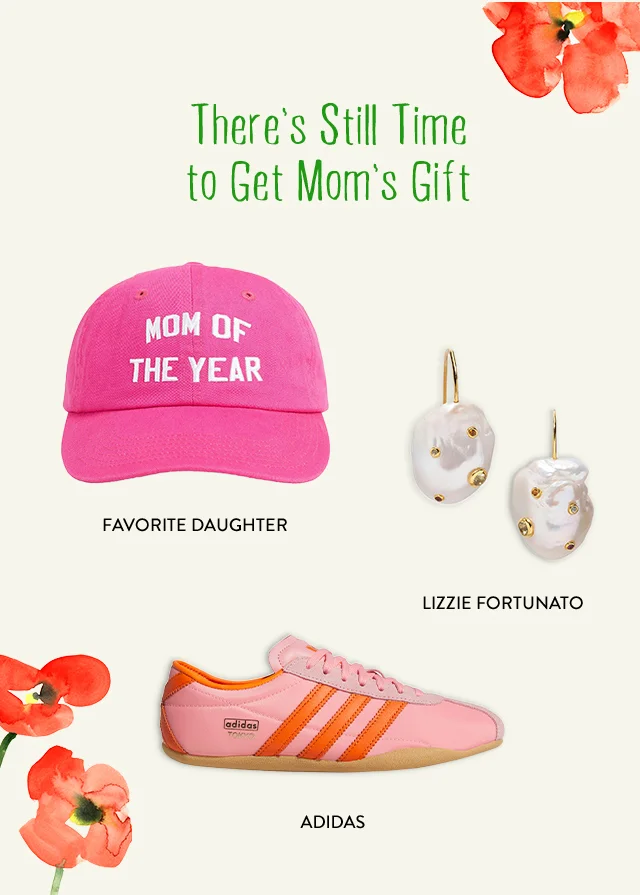 Favorite Daughter cap, Lizzie Fortunato earrings, adidas sneakers.
