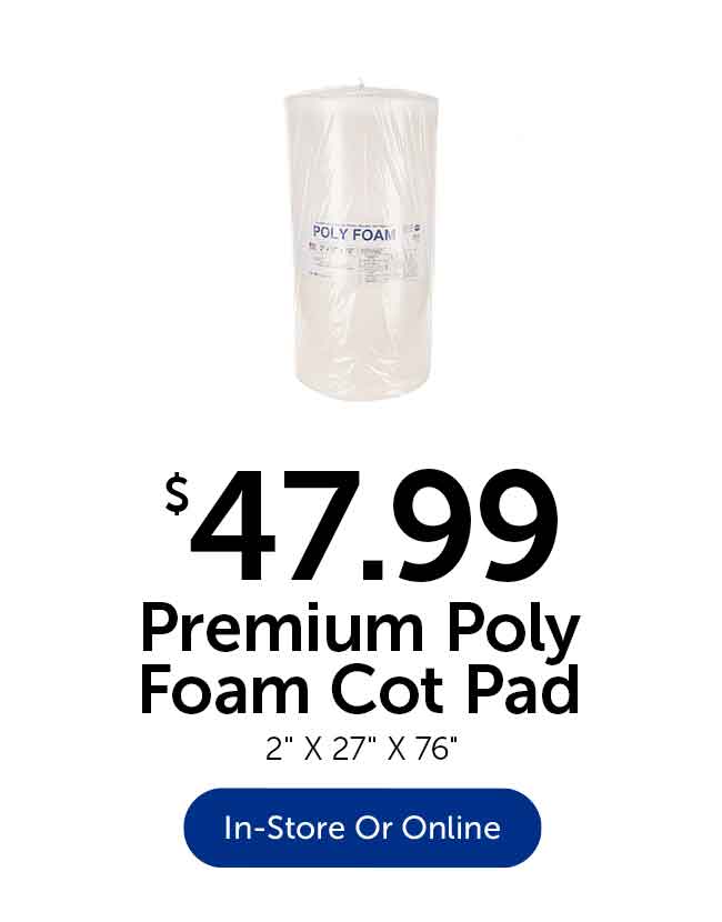Poly Foam Cot Pad