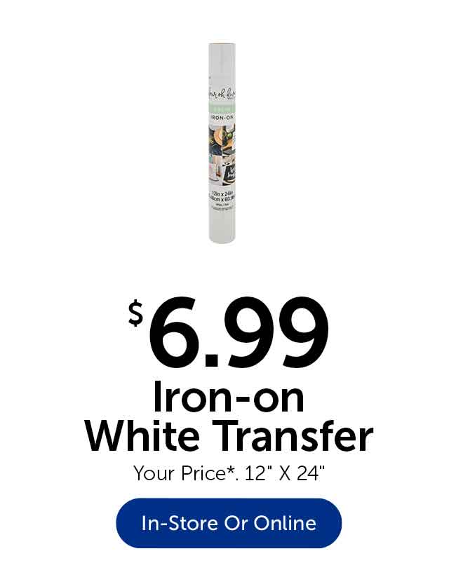 Iron-On White Transfer
