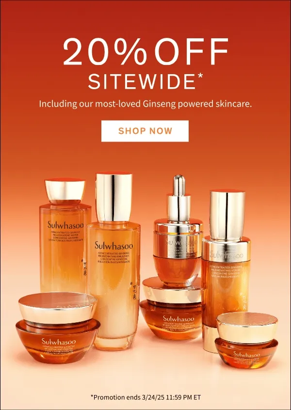 Friends & Family: 20% off Concentrated Ginseng Rejuvenating Collection