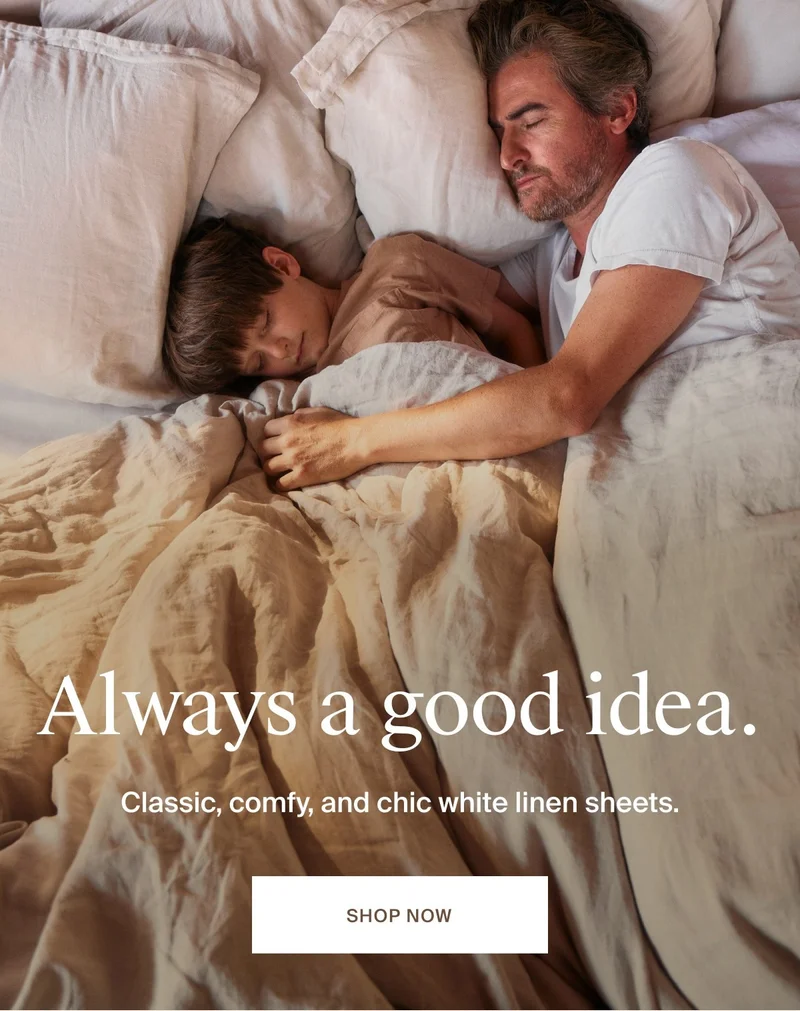 Shop Classic White Linen Bedding