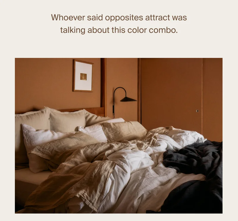 Contrast your bedding colors