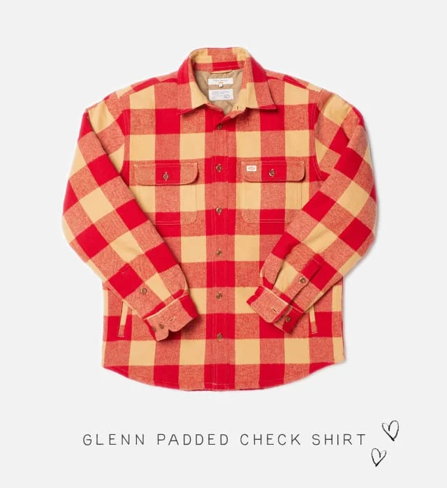 Glenn Padded Check Shirt Red