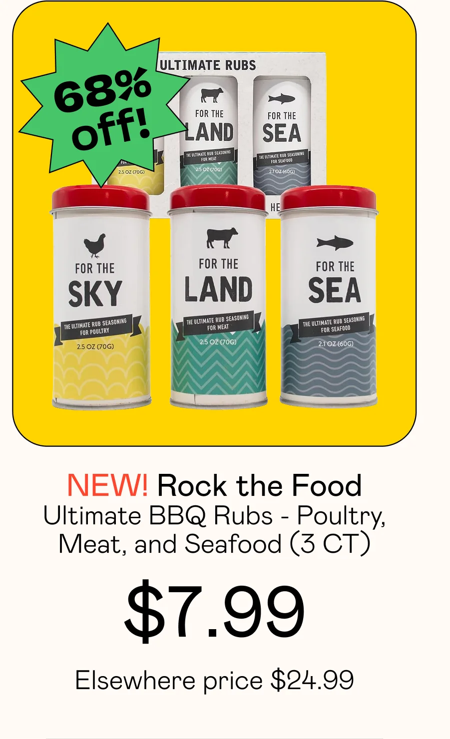 Ultimate BBQ Rubs - Poultry, Meat, and Seafood (3 CT)