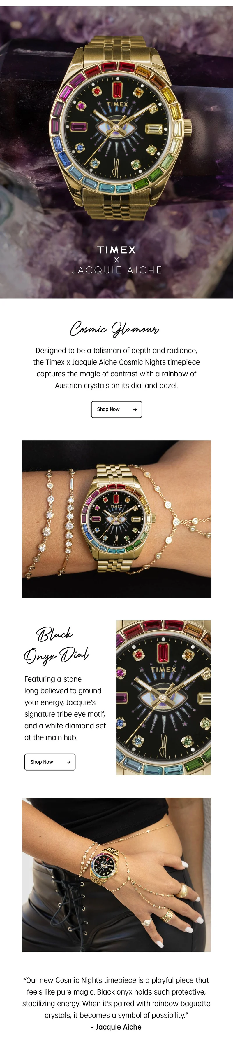 Timex x Jacquie Aiche Cosmic Nights | Shop Now