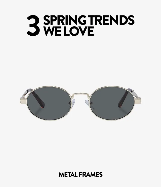 Metal-framed, pink and shield sunglasses.