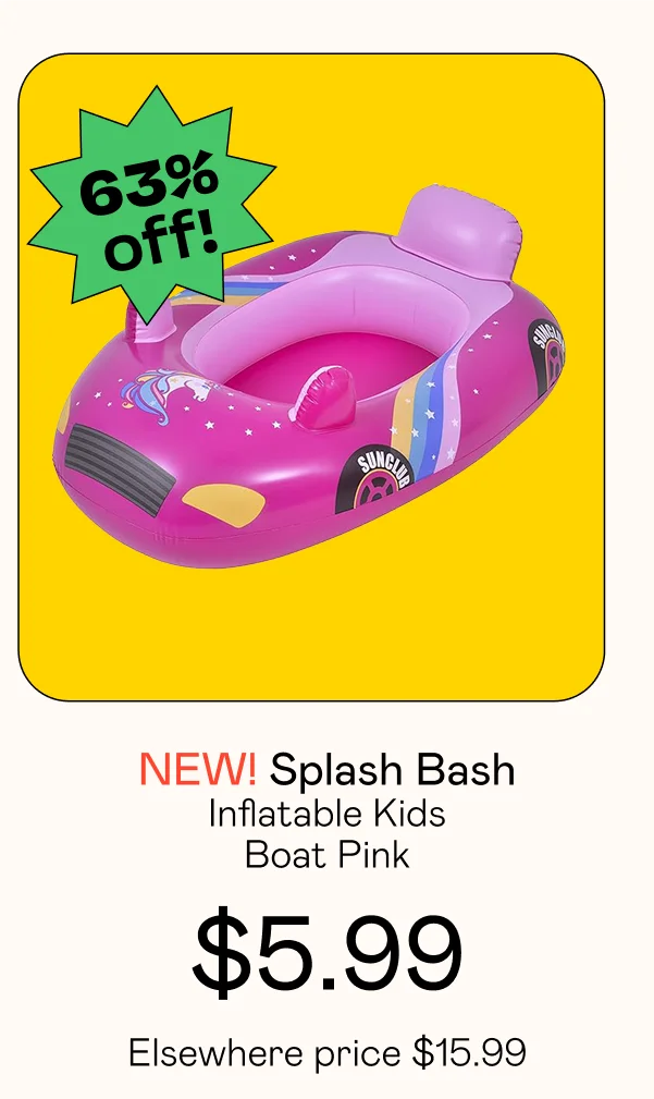 Inflatable Kids Boat Pink