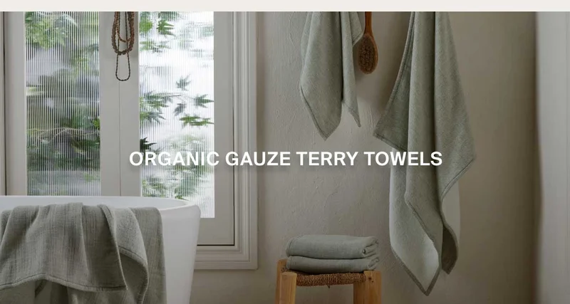 Shop Organic Gauze Terry Towels