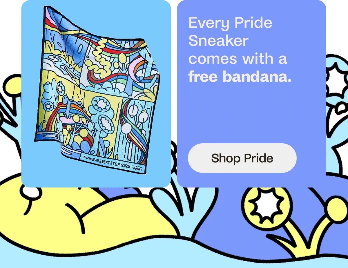 Every Pride Sneaker comes with a free bandana. Shop Pride.
