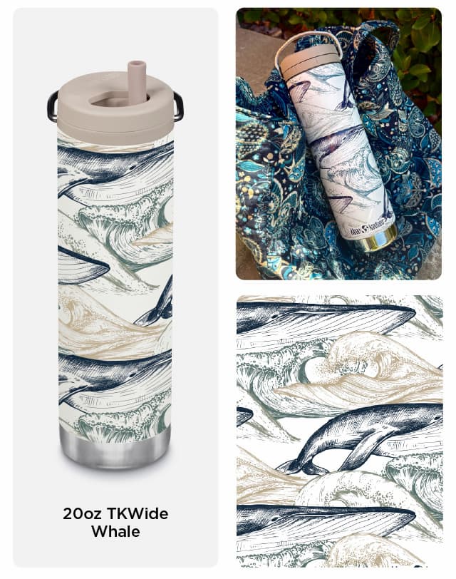 White Whale Graphic Bottle
