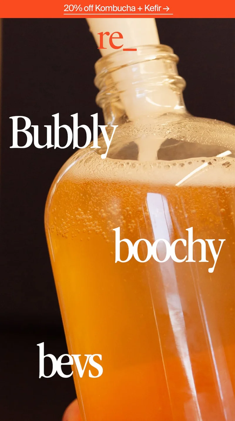 20% off kombucha and kefir