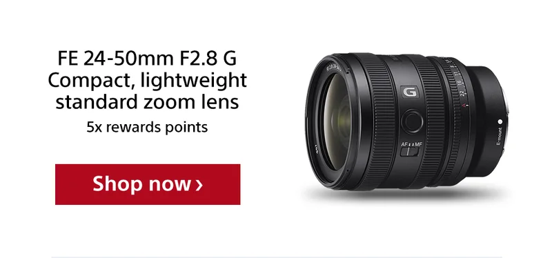 FE 24-50mm F2.8 G Compact, lightweight standard zoom lens | Shop now