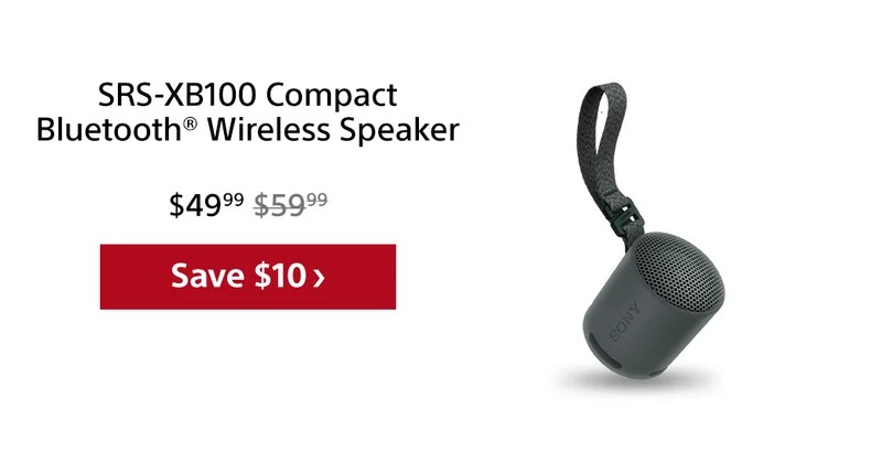 SRS-XB100 Compact Bluetooth® Wireless Speaker | Save $20
