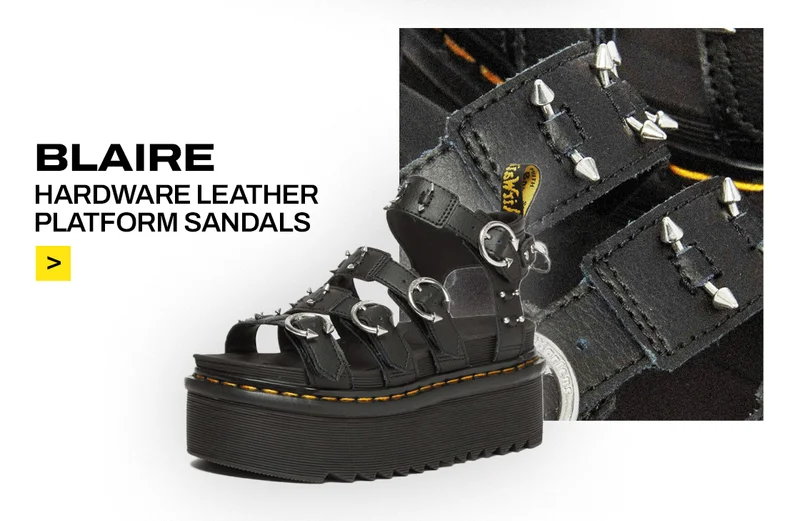 Blaire Hardware Leather Platform Sandals