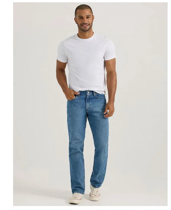 Men's 100% Cotton Regular Fit Straight Leg Heavyweight Jean
