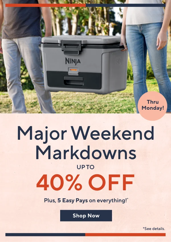 Up to 40% Off, Plus 5 Easy Pays
