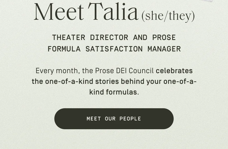 Meet Talia (she/they) Theater Director and Prose Formula Satisfaction Manager | Meet our people