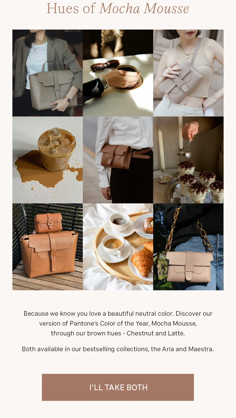 mocha mousse hues