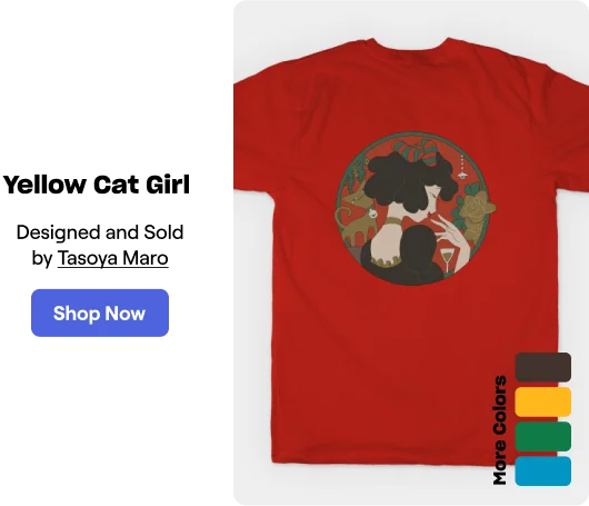 Yellow Cat Girl T-Shirt