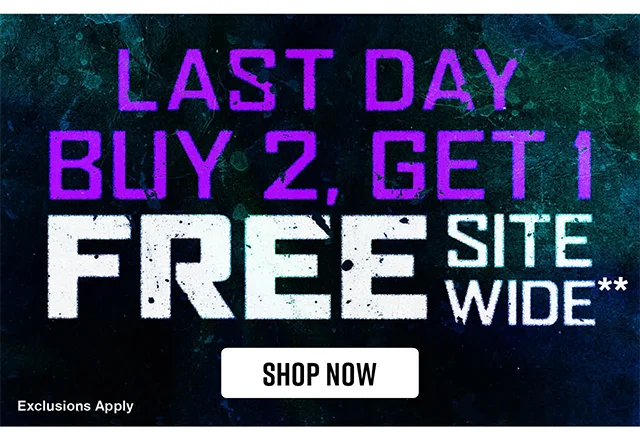 Last Day! Buy 2, Get 1 Free Sitewide. Exclusions Apply. Shop Now.