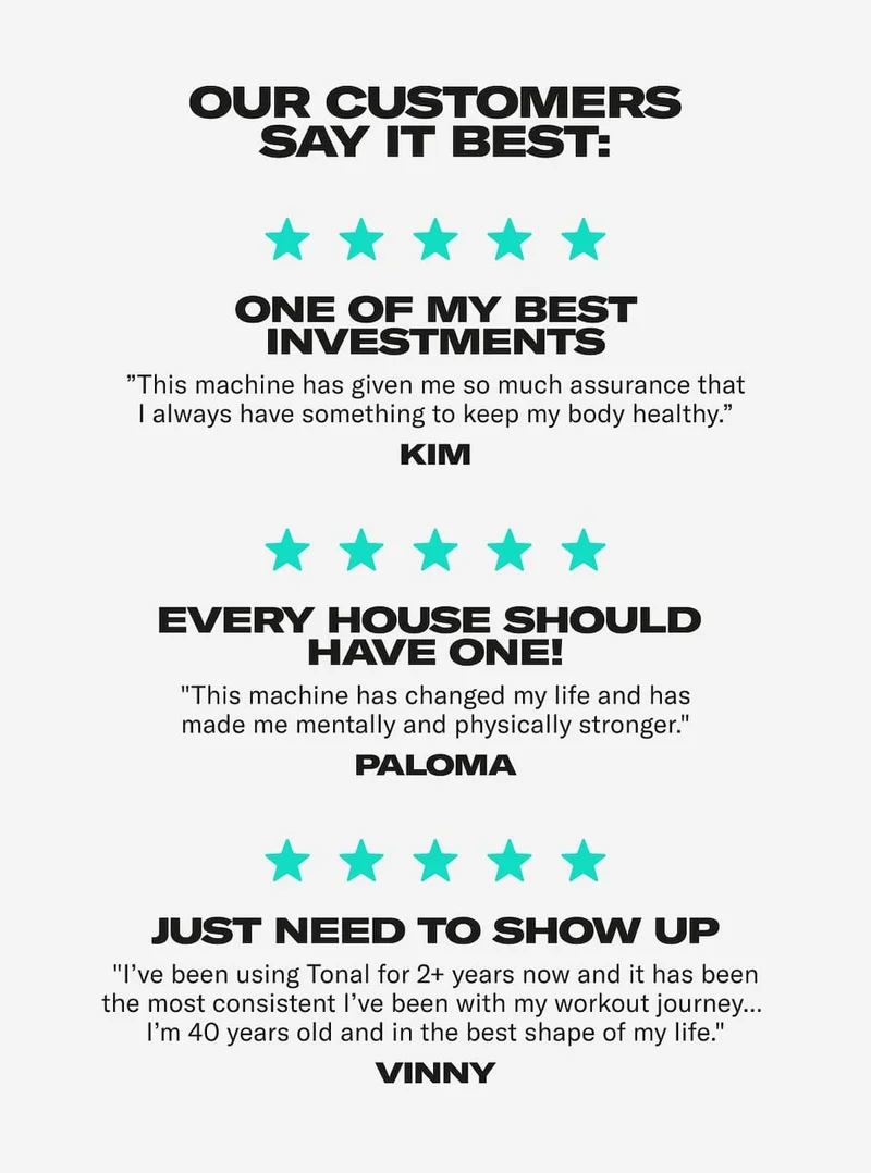 Our customers say it best: